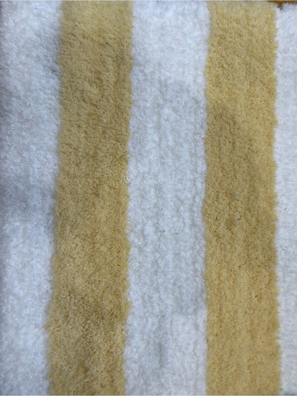 Kate Spade 20x32 Butter Yellow & White Stripe Bath Rug